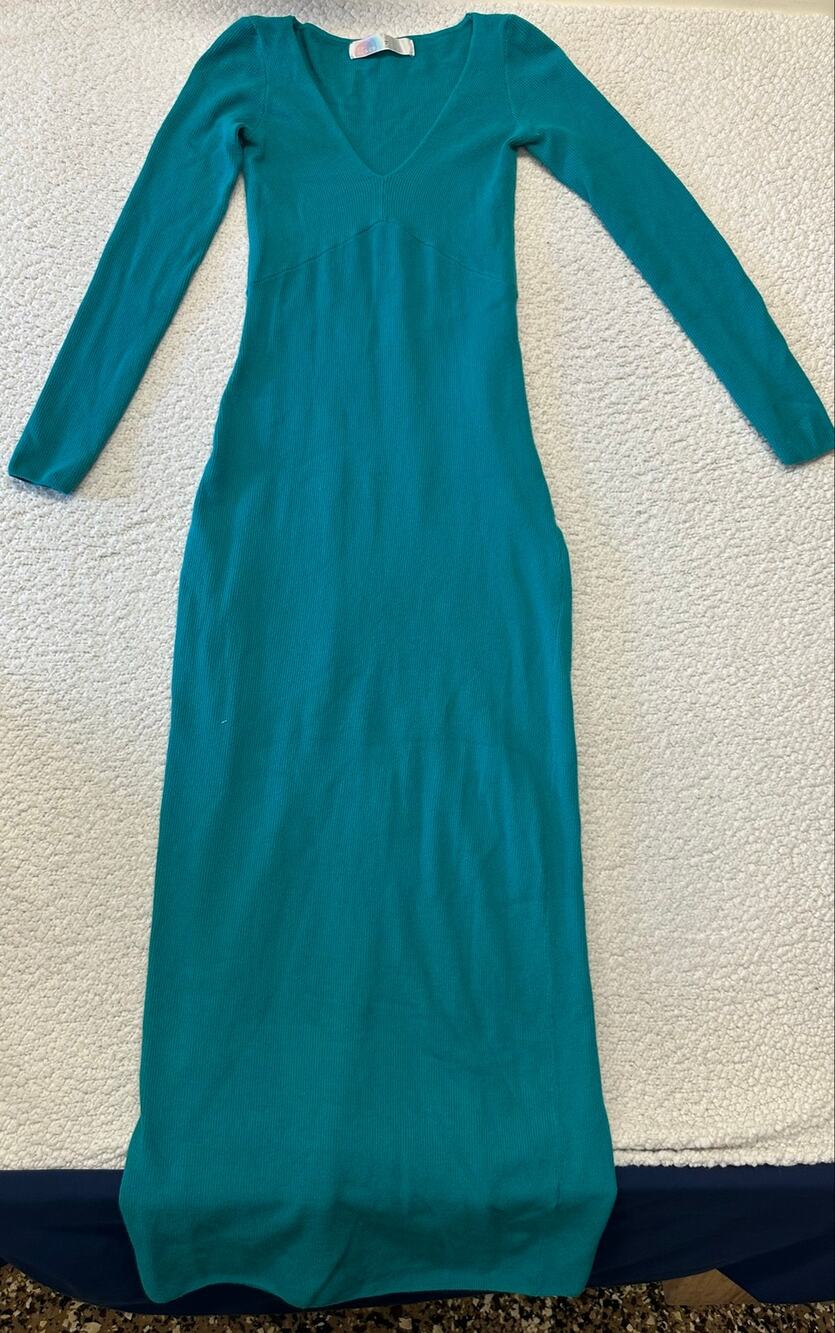 Free People Beach Womens Trixie Sweater Maxi Ribbed Dress Size XS